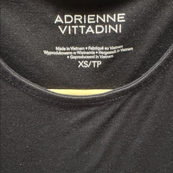 Adrienne Vittadini Classic Black Muscle Tee - Picture 2 of 3